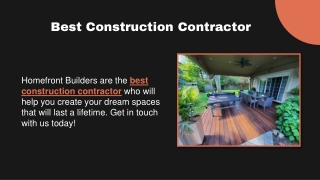 Best Construction Contractor