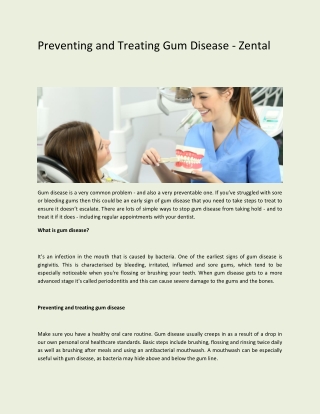 Preventing and Treating Gum Disease - Zental