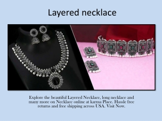 Layered and Long Necklace for Sale