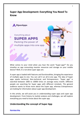 Super App Development: Everything you need to know