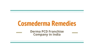 Derma Pcd Franchise Company In India