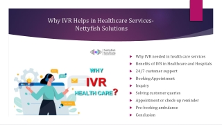 Why IVR Helps in Healthcare Services-