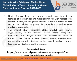 North America Refrigerant Market Analysis and Global Outlook 2022 to 2029