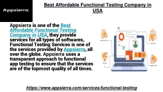 Best Affordable Functional Testing Company in USA