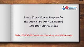 How to Prepare for the Oracle 1Z0-1067-22 Exam? | 1Z0-1067-22 Questions