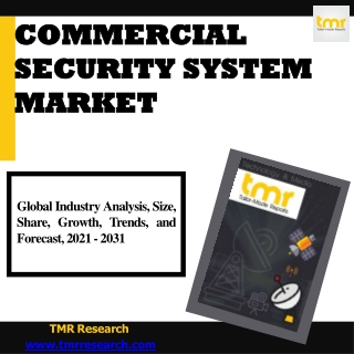 Commercial Security System Market | Trend , Scope and Growth