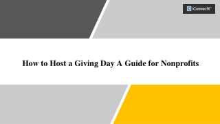 How to Host a Giving Day A Guide