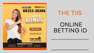 Online Cricket Betting Id | The TIIS | 8825338386