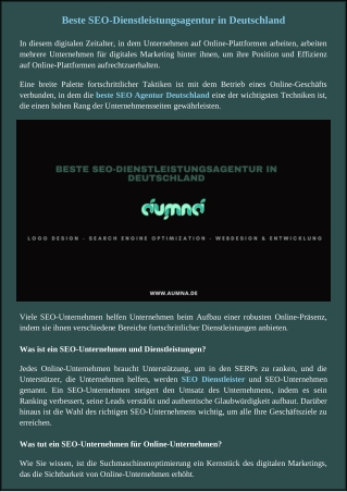 platz #1 seo agentur in deutschland