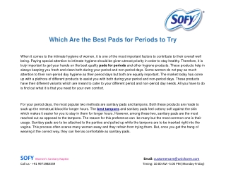 Which Are the Best Pads for Periods to Try