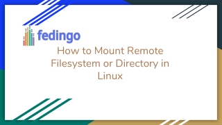 How to Mount Remote Filesystem Or Directory in Linux