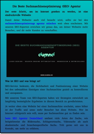 die beste SEO Agentur in München