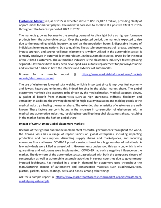 Elastomers Market