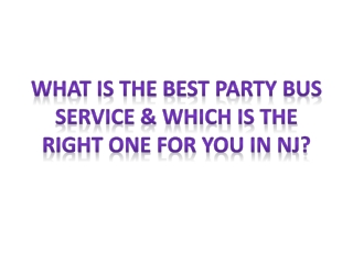 The Best Party Bus Service & Which Is the Right One for You in NJ