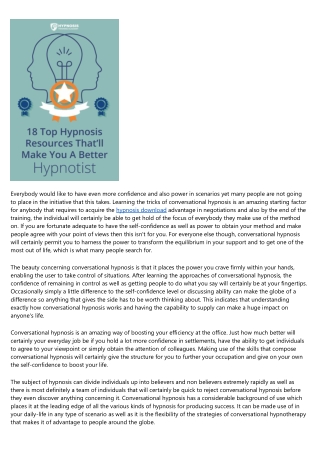Find out the Secrets of Conversational Hypnosis