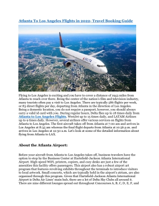 atl to lax flight