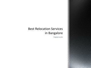 Best Packers and Movers in Bangalore