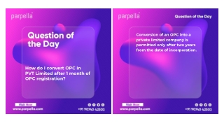 How do I convert OPC in PVT Limited after 1 month of OPC registration?