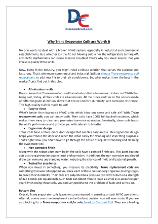 Why Trane Evaporator Coils are Worth It