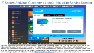 1(800) 886 0140 F-Secure Antivirus Technical Support Number