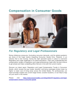 Regulatory and Legal Professionals - Larson Maddox