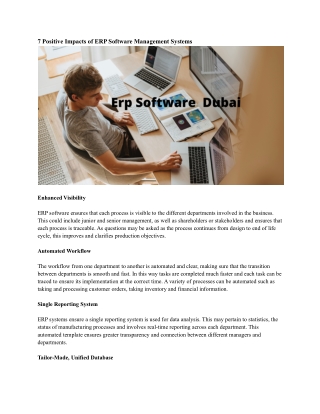 Erp Software  Dubai