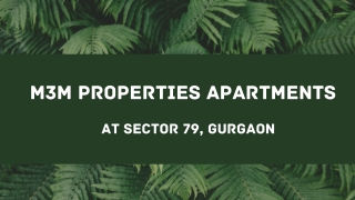 M3M Properties Apartments At Sector 79 Gurgaon - PDF