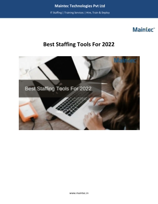 Best Staffing Tools for 2022 - Maintec