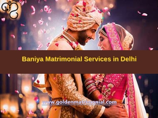 Baniya Matrimonial Services in Delhi