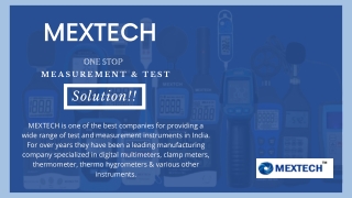 Top 10 Testing and Measuring Equipment Companies in India - MEXTECH