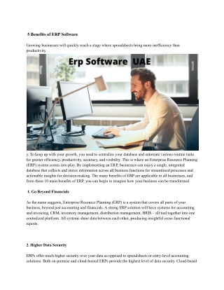 Erp Software  UAE