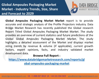 Global Ampoules Packaging Market