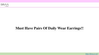 Must Have Pairs Of Dailywear Earrings