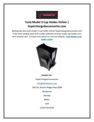 Tesla Model 3 Cup Holder Online