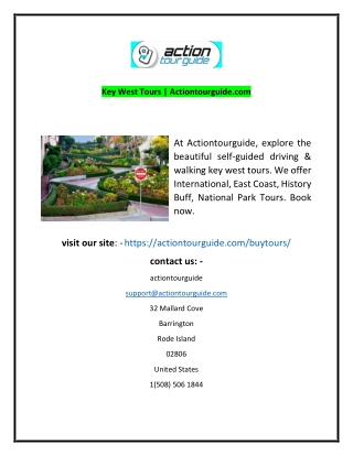 Key West Tours  Actiontourguidecom