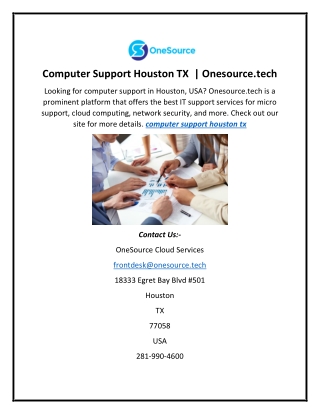 Computer Support Houston TX