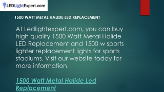 1500 Watt Metal Halide Led Replacement  Ledlightexpert.com