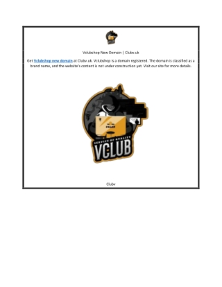 Vclubshop New Domain | Clubv.uk
