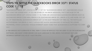 A complete guide to resolve QuickBooks Error 3371