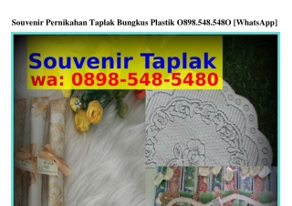 Souvenir Pernikahan Taplak Bungkus Plastik ౦8ᑫ8•5ㄐ8•5ㄐ8౦[WA]