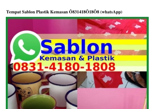 Tempat Sablon Plastik Kemasan