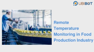 Remote Temperature Monitoring in Food Production Industry | UbiBot