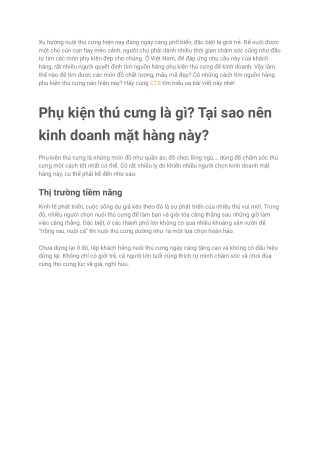 Tìm nguồn hàng phụ kiện thú cưng