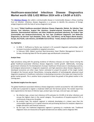 Healthcare-associated Infectious Disease Diagnostics Market