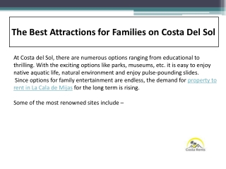 The Best Attractions for Families on Costa Del Sol