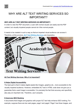 ALT TEXT WRITING SERVICES