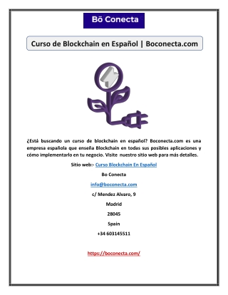 Curso de Blockchain en Español | Boconecta.com