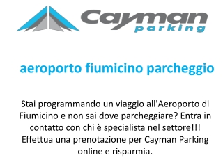 aeroporto fiumicino parcheggio