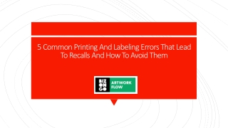 5 Common Printing And Labelling Errors That Lead To Recalls And How To AvoidThem