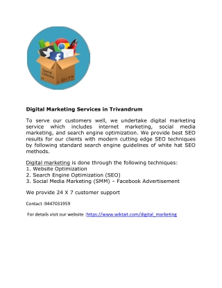 Digital Marketing Services in Trivandrum